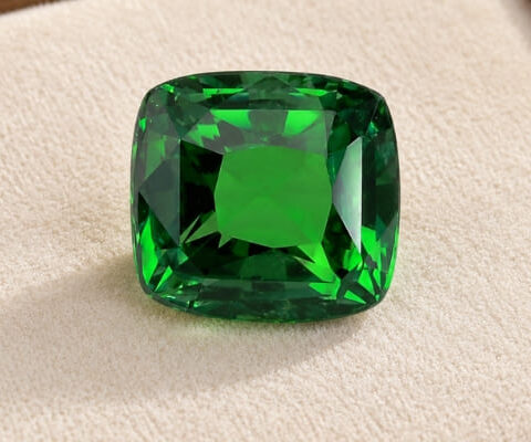 Cushion Natural Green Tsavorite