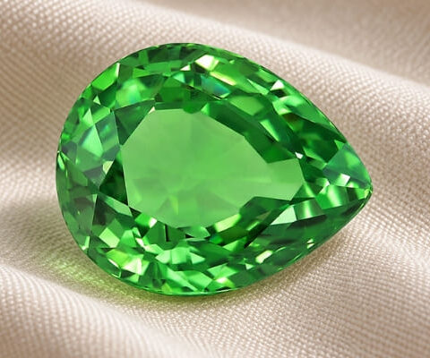 Pear Tanzanian Light Green Tsavorite
