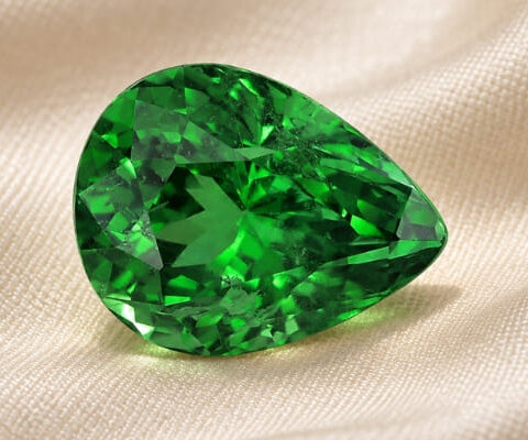 Pear Tanzanian Green Tsavorite