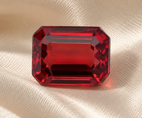 Unheated Burmese Octagonal Orangy-Red Spinel