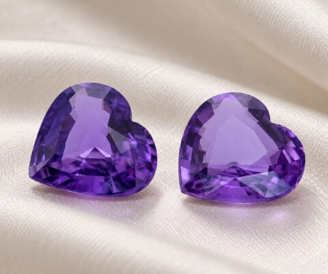 Unheated Purple Sapphire Pair