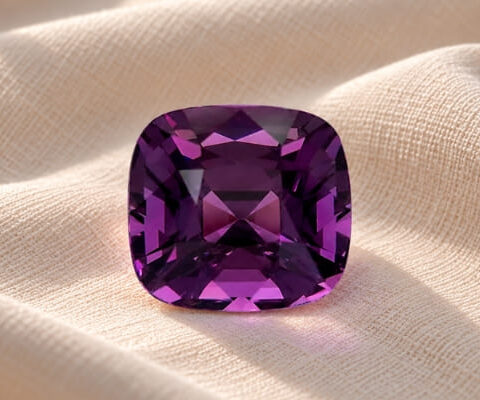 Unheated Cushion Purple Spinel