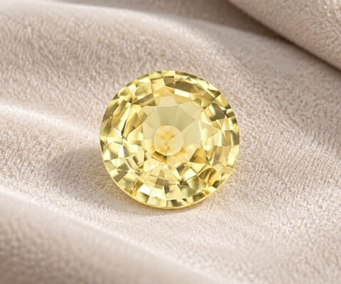 Unheated Round Yellow Sapphire
