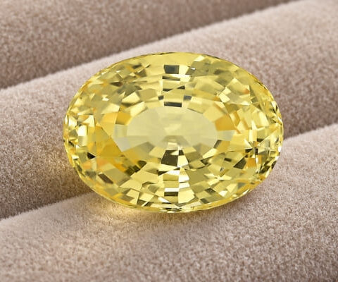 Unheated Oval Yellow Sapphire
