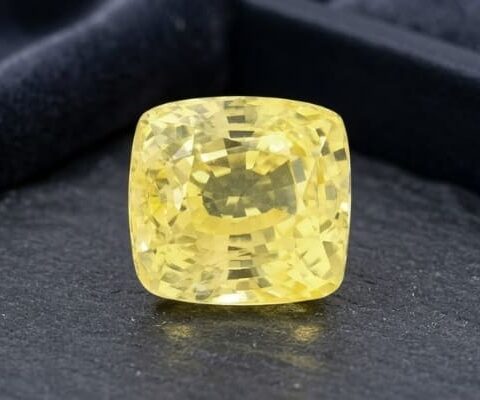 Unheated Cushion Yellow Sapphire