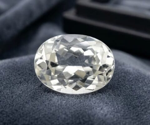 Heated Oval White Sapphire