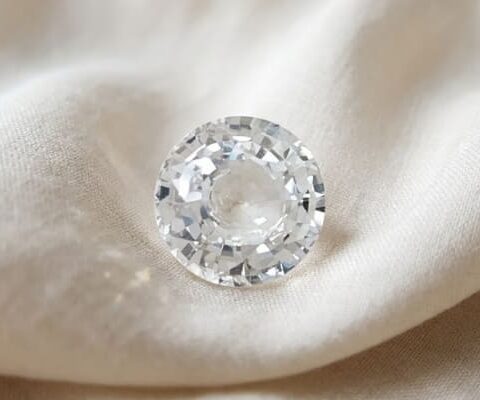 Heated Round White Sapphire