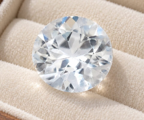 Round Classic White Zircon