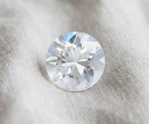 Round Near-Colorless White Zircon