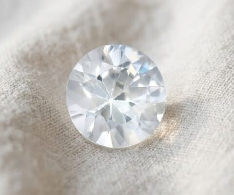 Round Brilliant White Zircon