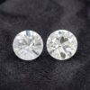Round White Zircon Matching Pair