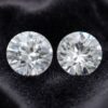 Round Near-Colorless Zircon Matching Pair
