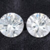 Premium Round White Zircon Matching Pair