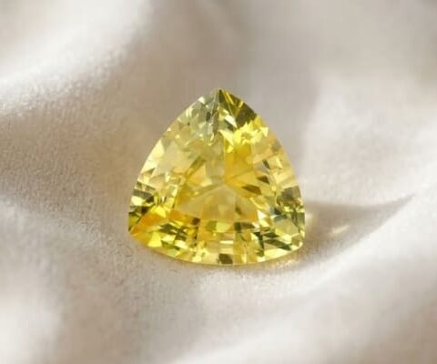 his natural yellow sapphire