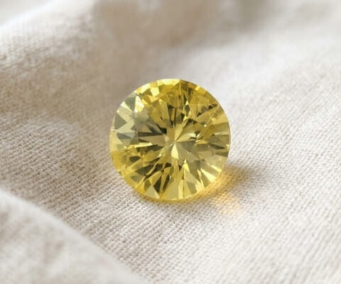 Heated Round Yellow Sapphire