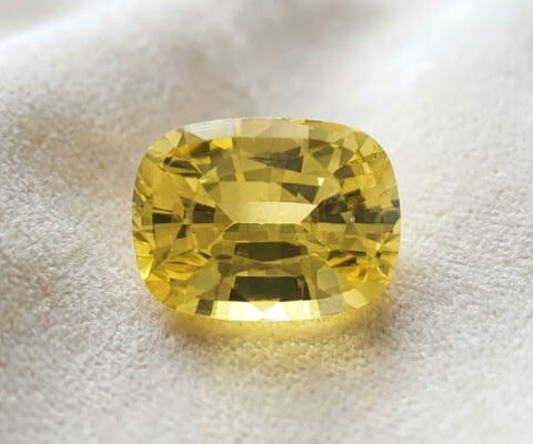 Heated Cushion Yellow Sapphire