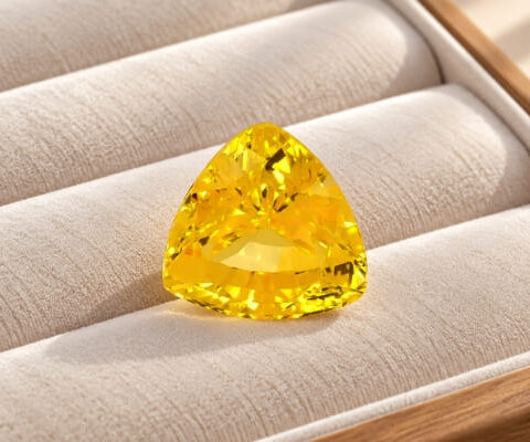 Golden Trillion Yellow Sapphire