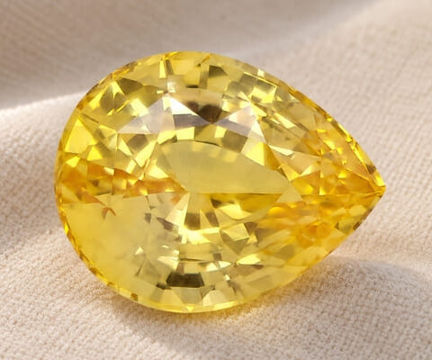 Golden Pear Yellow Sapphire