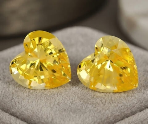 Yellow Sapphire Gemstone Pair