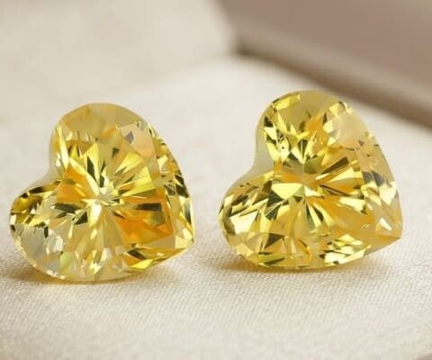 Yellow Sapphire Gemstone Pair