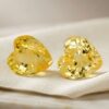 Yellow Sapphire Gemstone Pair