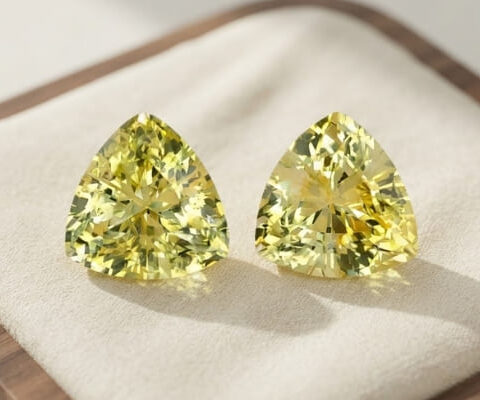 Yellow Sapphire Gemstone Pair