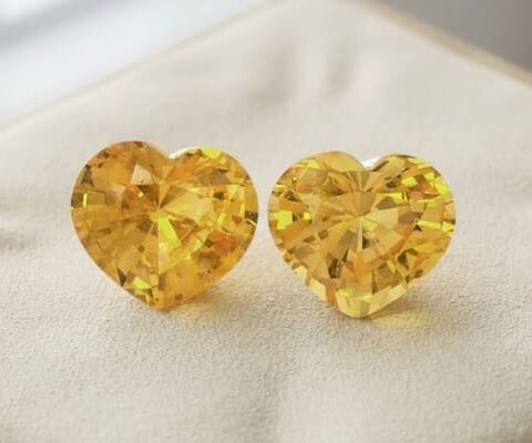 Heated Yellow Sapphire Matching Pair