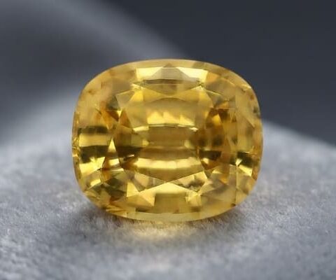 Cushion Golden Yellow Zircon