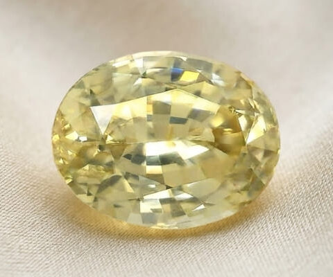 Oval Bright Yellow Zircon