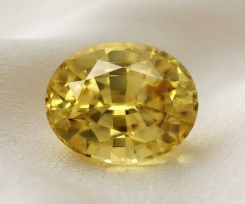 Oval Golden Yellow Zircon
