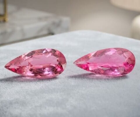 Natural Pink Tourmaline Matching Pair