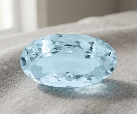 Premium Blue Aquamarine Oval