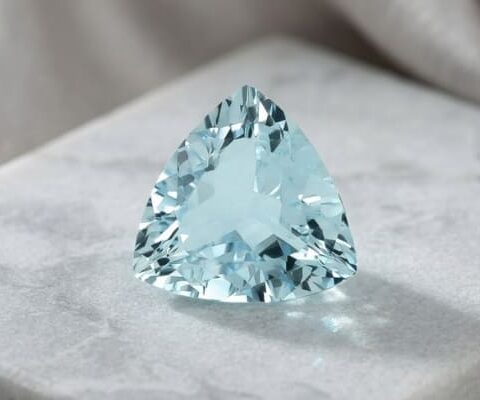 Refreshing Blue Aquamarine Trillion