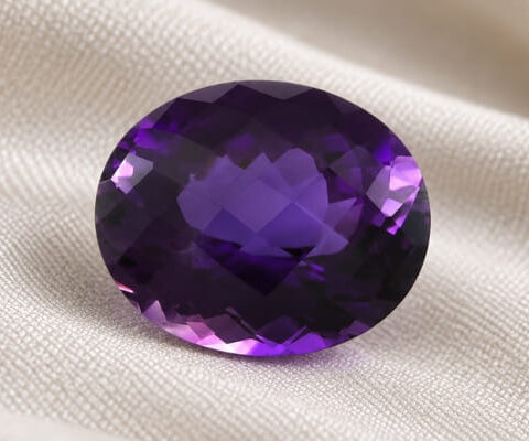 Regal Bloom Amethyst Oval Collector Gem